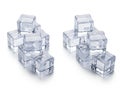 Clear ice cubes on white background Royalty Free Stock Photo