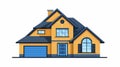 A clear icon of an exterior house, showcasing a simple yet effective design for easy recognition in vector format Royalty Free Stock Photo
