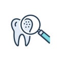 Color illustration icon for Clear, gum and teeth