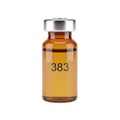 Amber vial with number 383 Royalty Free Stock Photo