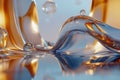 clear liquid in motion background, generative AI Royalty Free Stock Photo