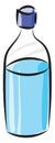 Image of bottle of water, vector or color illustration Royalty Free Stock Photo