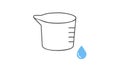 Clear Measuring Cup with Water Drop for Precision, vector design Generative AI Royalty Free Stock Photo