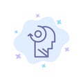 Clear, Mind, Your, Head Blue Icon on Abstract Cloud Background Royalty Free Stock Photo