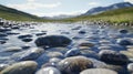 Clear Mountain Stream Over Dark Rocks Royalty Free Stock Photo