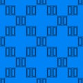 Clear Opened Window vector seamless pattern in outline style