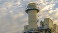 Clear Panorama Power Plant in Utah Valley emitting smoke against sky filled with puffy clouds