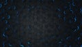 Clear pattern abstract background hexagon black and blue, wallpaper futuristic
