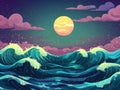 clear pixel image of Cute background with waves Royalty Free Stock Photo
