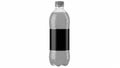 Clear plastic bottle with black label and clear liquid Royalty Free Stock Photo