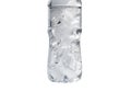Clear plastic bottle of spring water partially covered with ice cubes on a white background Royalty Free Stock Photo