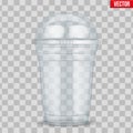 Clear plastic cup with sphere dome cap.