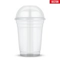 Clear plastic cup with sphere dome cap.