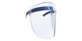 Clear plastic face shield protective gear isolated on transparent background Royalty Free Stock Photo