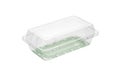 Clear plastic food container with lid Royalty Free Stock Photo