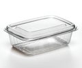 Clear Plastic Food Container with Lid Royalty Free Stock Photo