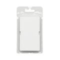 A clear plastic package with a white rectangular object inside. isolated on transparent background Royalty Free Stock Photo
