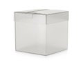 Clear plastic storage box isolated on white background Royalty Free Stock Photo