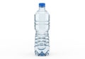 Clear plastic water bottle with blue cap Royalty Free Stock Photo