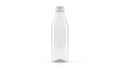 Clear Plastic Water Bottle with White Cap on White Background transparent Royalty Free Stock Photo