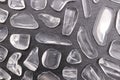 Clear quartz rare jewel on black stone texture