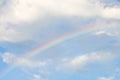 The clear rainbow in the sky