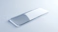 A clear, rectangular object with a reflective surface