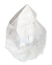 Clear rock crystal isolated on white Royalty Free Stock Photo