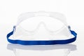 Clear safety glasses against