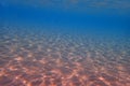 Clear sand under sea water Royalty Free Stock Photo