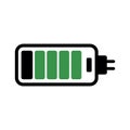 Battery Charging Icon with High Level Indicator Royalty Free Stock Photo