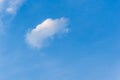 Clear sky and single cloud Royalty Free Stock Photo