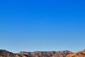 Clear sky over rocks at Palo Duro Canyon, USA Royalty Free Stock Photo