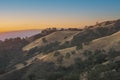 Clear Sky Sunset of California Rolling Hills Royalty Free Stock Photo