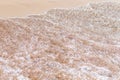 Clear soft wave of sea or ocean on sandy beach. Background Royalty Free Stock Photo
