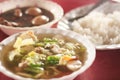 Clear Soup rice and stewed eggs Royalty Free Stock Photo