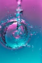 Clear spash of colorful water Royalty Free Stock Photo