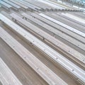 Clear Square Simple bleachers at a sports field with seating numbers on the surface