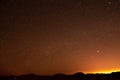 Clear star night in Wadi Rum desert in Jordan Royalty Free Stock Photo