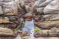 Clear and still rock pool Royalty Free Stock Photo