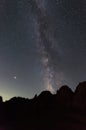 Milky Way rising over the Buila Vanturarita mountains in Romania