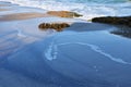 Summer blue sky sea coast sand background beach. Royalty Free Stock Photo