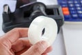 Clear tape is used for sticking things and being sticky Royalty Free Stock Photo