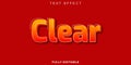 clear text effect design template. it can can change easily. vector text effect fully editable. Royalty Free Stock Photo