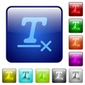 Clear text format color square buttons