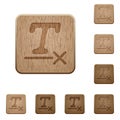 Clear text format wooden buttons Royalty Free Stock Photo