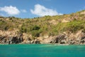 Clear torquoise water and caribbean island