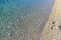 Clear transparent sea on the beach in town Senj, Adriatic sea, Croatia