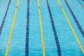 Clear transparent swimming pool water. Swim lanes in olympic swimming pool Royalty Free Stock Photo