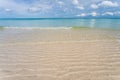 Clear transparentsea water at Chaweng Beach, Koh Samui, Thailand. After Covid had no tourists Royalty Free Stock Photo